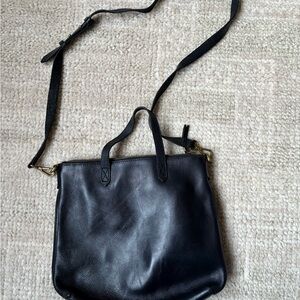 Madewell Black Leather Crossbody Bag